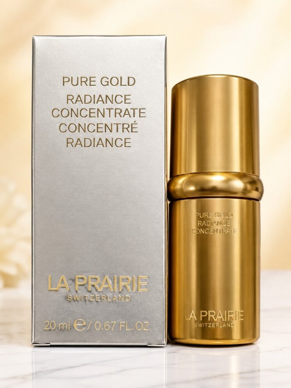 La Prairie Pure Gold Radiance Concentrate Face Serum 20ml / 0.67oz NEW Sealed